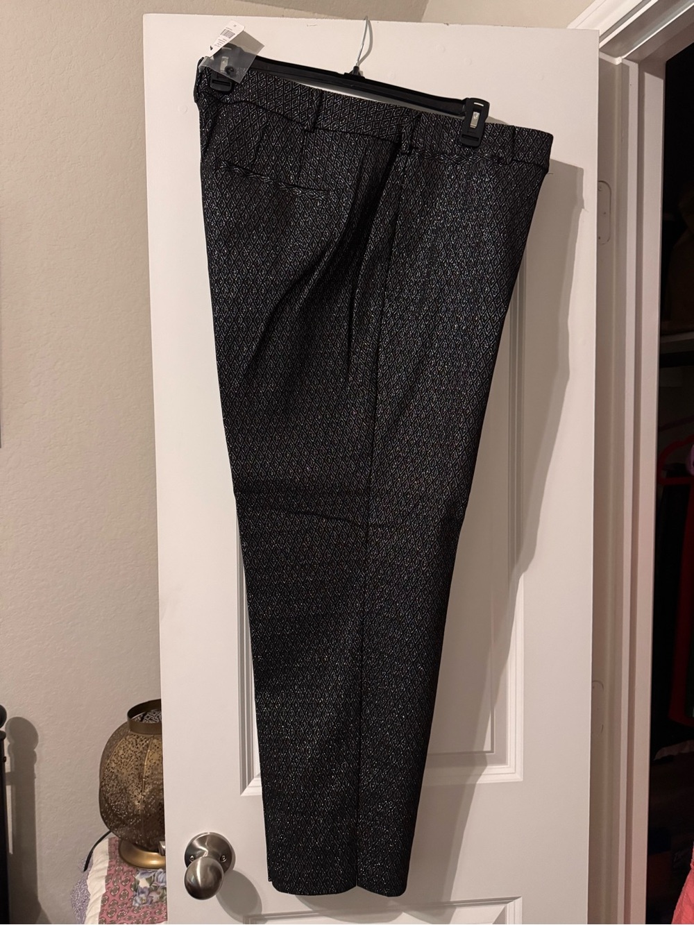 Lane Bryant Textured Dress Pants in Metallica Black